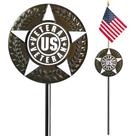Grave Marker Anley US Veteran com bandeira americana de 86 cm de altura