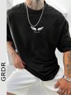 GRDR Camiseta Masculina de Manga Curta com Estampa Gráfica Clássica, Adequada para Uso Casual no Ver