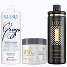 Grego Blueken 1L + Máscara Ouro Branco Blueken 500g + Luxe Blueken 1L - Tratamento Capilar Completo Grego Blueken 1L + Máscara Ouro Branco Blueken 500g + Luxe Blueken 1L - Tratamento Capilar Completo