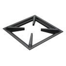 Grelha 4 Hastes MTQ Fogão Industrial Ferro Fundido 30x30cm