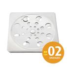 Grelha Abre Fecha Inox p/ Banheiro Quadrado 10x10cm Kit 02un