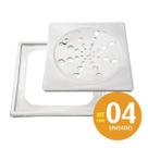 Grelha Abre Fecha+Porta Grelha Quadrada 15x15cm Inox Kit04Un Grelha Abre Fecha+Porta Grelha Quadrada 15x15cm Inox Kit04Un