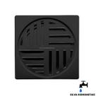 Grelha ABS Para Ralo Automático Quadrado Preto 10x10 Grelha ABS Para Ralo Automático Quadrado Preto 10x10