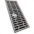 Grelha aluminio com coletor pvc saida p/baixo 20x50