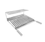 Grelha Argentina 50 X 50cm Com Grelha Superior Aço Inox 304