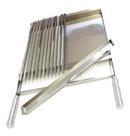 Grelha Argentina Inox Com mista Chapa grill Para Churrasco 60cm