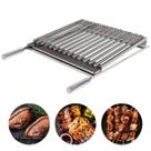 Grelha Argentina Para Churrasco 50x60 Parrilha Cabo De Alumínio Metalmig