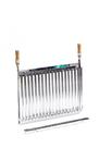 Grelha Churrasco Inox Parrilha Cabo De Madeira 40cm X 60cm - Pantheon Inox