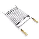 Grelha Churrasco Inox Puro Mod. Argentina 79x42cm C/ Coletor