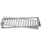 Grelha De Aluminio Com Porta Grelha Quadrada 15X30Cm