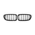 Grelha De Corrida Estilo Linha Dupla Totalmente Preta Para BMW Série 5 F10 F11 F18 2010-2017 528i