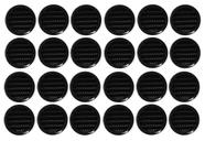 Grelha de plástico redonda Soffit Air Vent, 2 polegadas, pacote com 24 unidades, preta
