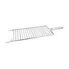Grelha Dobrável Abaulada 18x60cm para Churrasqueira Aço Resistente para Carnes e Legumes Rig