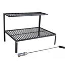 Grelha em Aço Carbono para Alvenaria Rústica Barra Chata 75cm Atiçador de Fogo