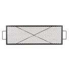 Grelha Fire Pit Grill VEVOR X-Marks retangular de aço de 32 polegadas