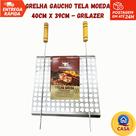 Grelha Gaúcho Tela Moeda 40x39cm Grilazer em Aço Cromado Reforçado Grelha Gaúcho Tela Moeda 40x39cm Grilazer em Aço Cromado Reforçado