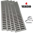 Grelha Linear 15x200 Com Suporte Aluminio E Tela Anti Insetos em módulos ( 4 peças 50cm)
