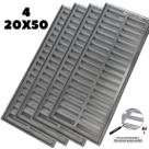 Grelha Linear 20x200 Alumínio com Suporte Quintal em 4 módulos de 50cm - Ficone Decor