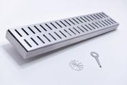 Grelha Linear Perfurada 1 M X 10 Cm Saída Central Inox 304 Grelha Linear Perfurada 1 M X 10 Cm Saída Central Inox 304