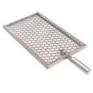 Grelha Moeda Inox para Grill Churrasqueira Curto 46cm