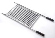 Grelha Multiuso Inox de Barras 38cm x 50cm c/ cabo 85cm