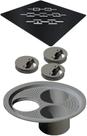 Grelha p/ caixa sifonada quadrada 150mm black matte elleve novii ralo linear preta