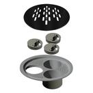 Grelha Para Caixa Sifonada Elleve Redonda 150mm Black Matte Linear