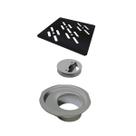 Grelha para Caixa Sifonada Quadrada 100mm Black Matte