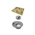 Grelha Para Caixa Sifonada Quadrada 100mm Dourada Novii