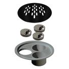 Grelha para Caixa Sifonada Redonda 150mm Black Matte Elleve