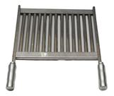 Grelha para churrasco hamburguer em inox tipo uruguaia de 60x48cm