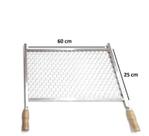 Grelha para churrasco para churrasqueira 60x25