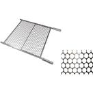 Grelha para churrasco tipo Moeda Tamanho 65 X 45 - Inox