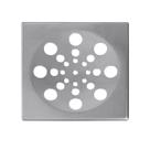Grelha para ralo simples quadrada inox 150mm