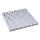Grelha Perfurada Inox 20x20cm Ralo Para Quintal Varanda Área Externa Agua Pluvial
