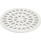 Grelha Plastica Redonda Branca Krona 15X15Cm - Nr56
