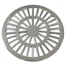 Grelha Plastica Redonda Cromada Luconi 15X15Cm - Kit C/10 Pecas