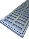 Grelha Pluvial 15x50 com Suporte e Tela Anti Insetos - Aluminio Fundido Escovado - Ficone Reis