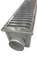 Grelha Pluvial modelo 15x50 Inox c/ Caixa Coletora Modular Branca Multi Saídas e Tela Anti Insetos - Ficone Reis