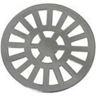 Grelha pvc redonda 10cm cromada