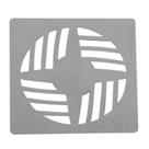 Grelha Quadrada 9,4 X 9,4cm em Abs Cromado