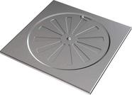 Grelha Quadrada em Aço Inox 15x15 cm com Sistema de Fechamento Rotativo