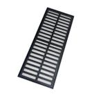 Grelha Quintal com Aro 15x50 Aluminio Preto com Tela