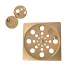 Grelha Ralo Inox Dourado Quadrado 10x10cm Abre E Fecha Grelha Ralo Inox Dourado Quadrado 10x10cm Abre E Fecha