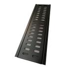 Grelha Ralo Linear 15x50 Inox Preto Fosco com Tela Anti Escorpião e Suporte