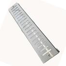 Grelha Ralo Linear Abre Fecha 10x50 Inox 304 com Suporte ( 10cm x 50cm)