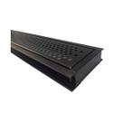 Grelha Ralo Linear Inox Água Pluvial Cor Preta 20x100 Cm JJM