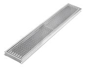 Grelha Ralo Linear Perfurada 20x100 Inox Água Pluvial para Varanda Quintal Área Externa JJM