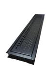 Grelha Ralo Linear Perfurada Em Inox 20x100cm Preto Agua Pluvial