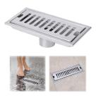 Grelha Ralo Linear Pluvial Aço Inox Cx Coletora Anti Insetos Anti Odor